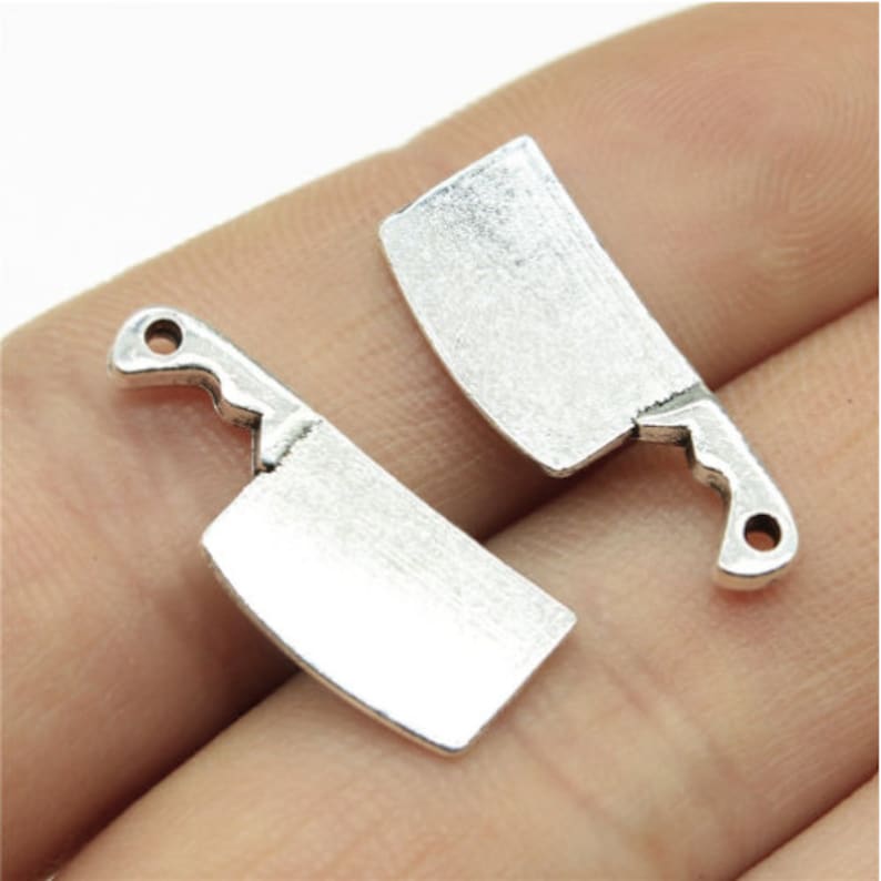 50pcs Kitchen knife charms pendant23x9mm Antique silver/Antique bronze DIY jewelry handmade base material Antique silver