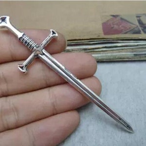 10pcs Sword Charms 25x88mm Antique Silver/Bronze DIY Jewelry Accessories Antique Silver