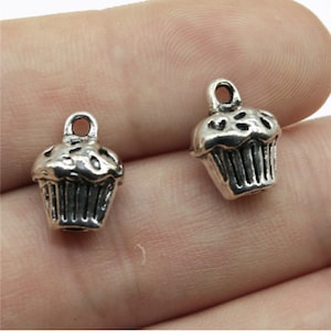10pcs Cakes charms pendant---13x10x8mm Antique silver DIY jewelry handmade base material
