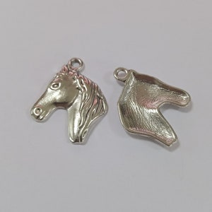 10pcs Horse Charms Pendant28x22mm Antique Silver DIY Jewelry Making Ornament Accessories image 4