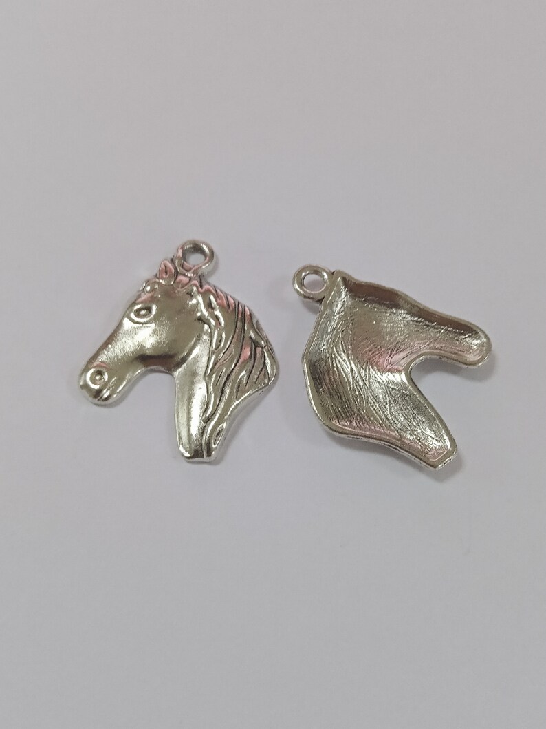 10pcs Horse Charms Pendant28x22mm Antique Silver DIY Jewelry Making Ornament Accessories image 4