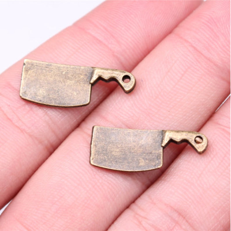 50pcs Kitchen knife charms pendant23x9mm Antique silver/Antique bronze DIY jewelry handmade base material Antique bronze