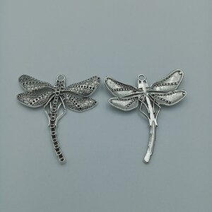 10pcs Dragonfly Charms Pendant 50x55mm Antique Silver DIY Jewelry Making Ornament Accessories image 8