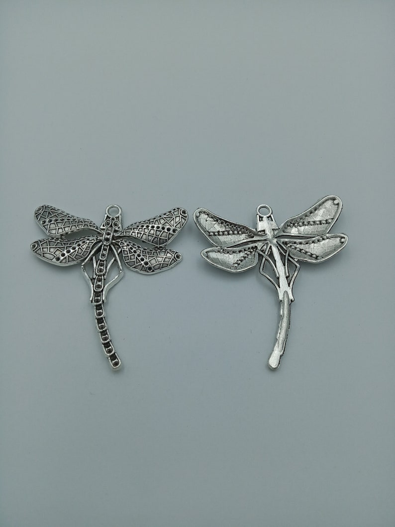 10pcs Dragonfly Charms Pendant 50x55mm Antique Silver DIY Jewelry Making Ornament Accessories image 8