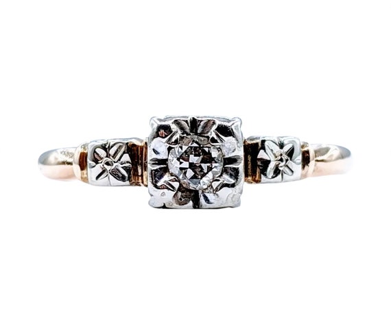 Simple and Refined White Diamond Ring