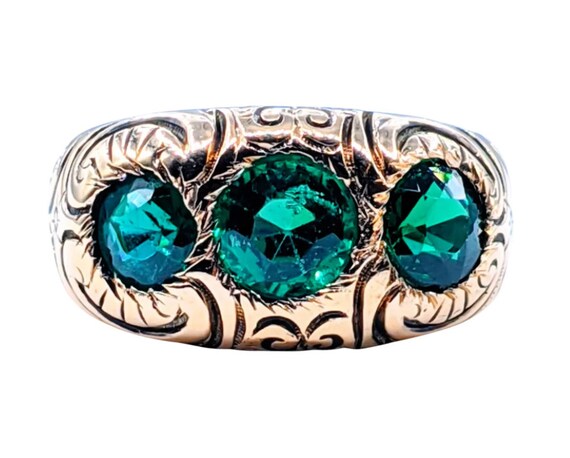 RARE Antique Victorian Tsavorite Garnet Ring