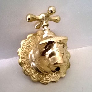 Moroccan Antique Brass Lion Head Shaped Faucet - Vintage Faucet - Brass Lion Head faucet - antique faucet - Brass Lion Head-Shaped tap