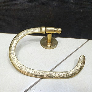 Porta carta igienica in ottone marocchino fatto a mano - Porta asciugamani - Gancio per bagno in ottone - Porta carta igienica