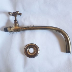 Moroccan Large Water Faucet - Moroccan Bronze Finish Wall faucet - Vintage Bathroom Faucet - Fittings Faucet Tap