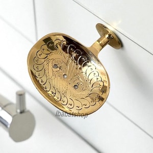 Unlacquered Solid Brass Wall Mounted Soap Holder, Antique Brass Soap Dish, Soap Holder, Holder Soap Dish, Bathroom Accessories