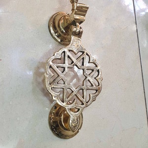 Moroccan Brass engraved Door knocker craft made doorknocker - solid brass home decor door knocker
