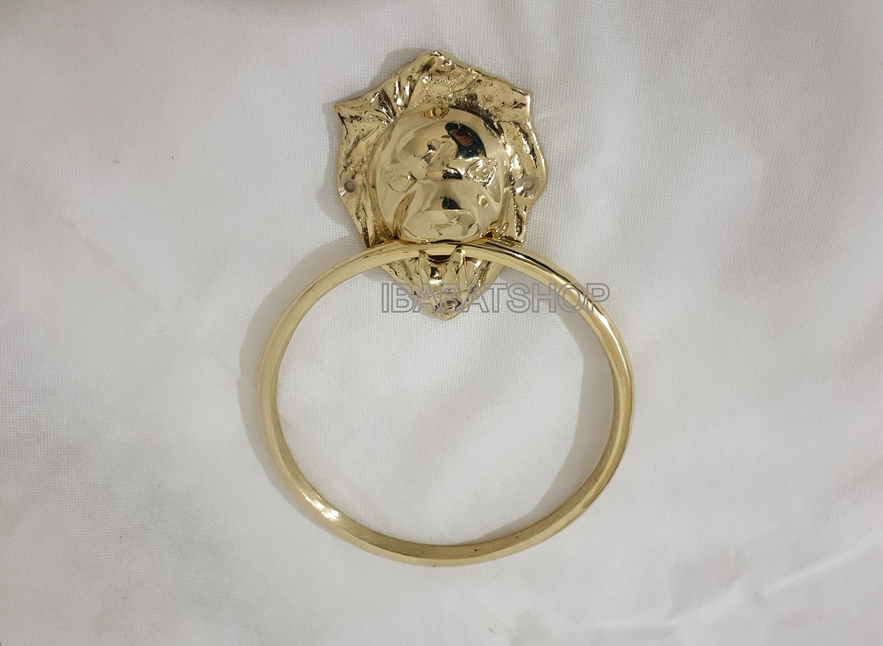 Brass Bathroom Towel Rack - Luxury Bathroom Lion Head Towel - Bathroom Hardware -  Bathroom accessories -Towel ring hanger