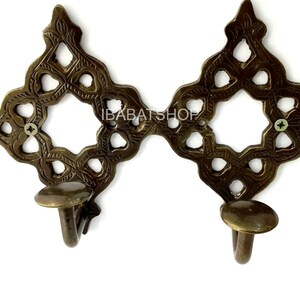 Brass Patina Coat Hook, Bronze Kitchen Hook, Towel Holder, Ornate Hook, Handmade Hook, Bronze Wall Hook Hooks, Home Decor