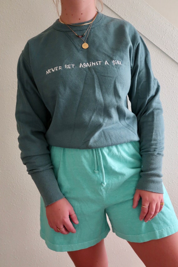 Vintage Embroidered Sweatshirt // Feminist // cott