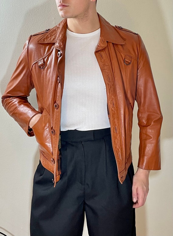 Vintage Wilson 70s Leather Jacket // Brown Leather