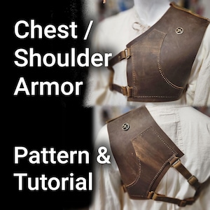 Leather Chest and Shoulder Armor Harness - Beginner Friendly - DIY PDF Leather Pattern and Video Tutorial - Cosplay LARP