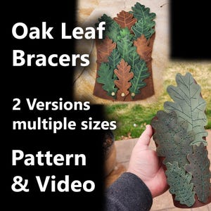 DIY Leather Bracer Pattern: Oak Leaf Elven Arm Guards - Beginner Friendly, Medieval, Fantasy, LARP Cosplay - PDF