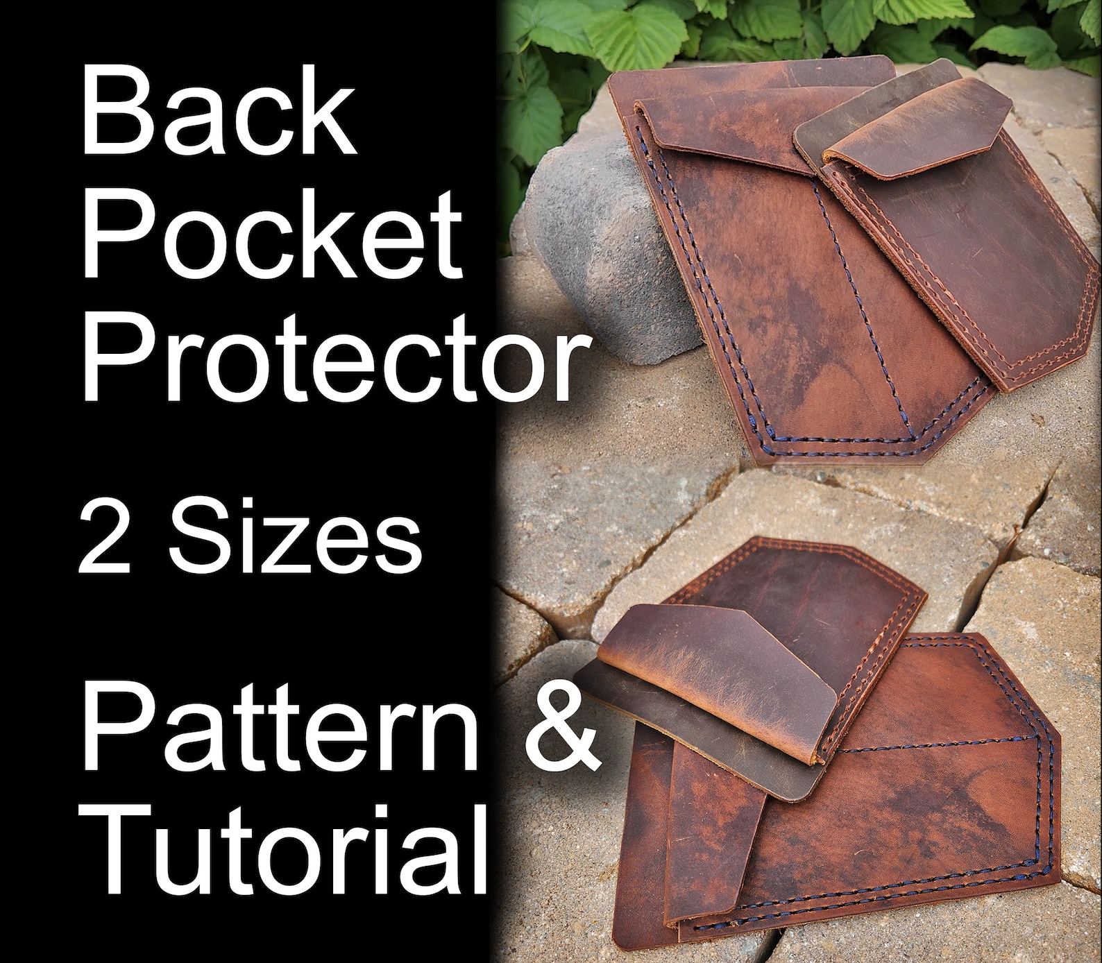 Back Pocket Protector - Two Sizes - DIY Leather Pattern - PDF Download ...