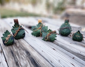 Fairy Leaf Trinket Bags – 3 styles - 2 Sizes - Elf, Druid, or Fae pouch for Cosplay, LARP, or Ren Faire