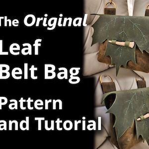 Die Original Ahornblatt Gürteltasche Schnittmuster Anleitung - Elfen Gürteltasche - DIY Feentasche, Druid Tasche, Perfekt für comiccon Kostüme, renfaire Cosplay