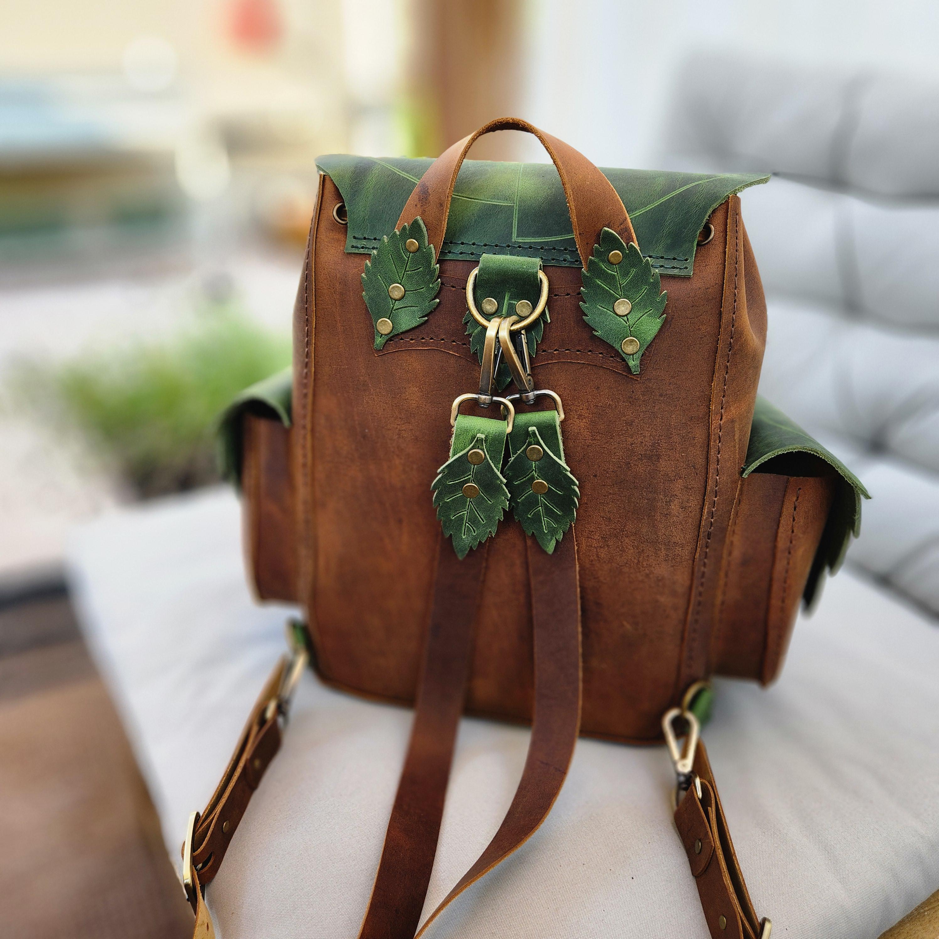 Urial Magic handmade Leather backpack fairy Woodland Elf Backpack | DIY PDF Pattern & Tutorial - Leather  main image 3