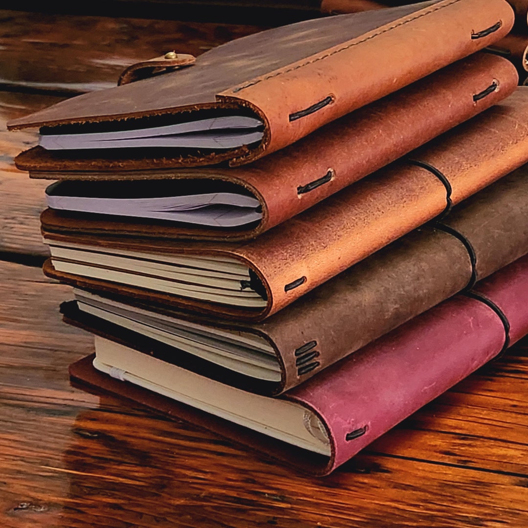 Leather Booklet, Organize Refillable Planner, or Journal Gift, Leather
