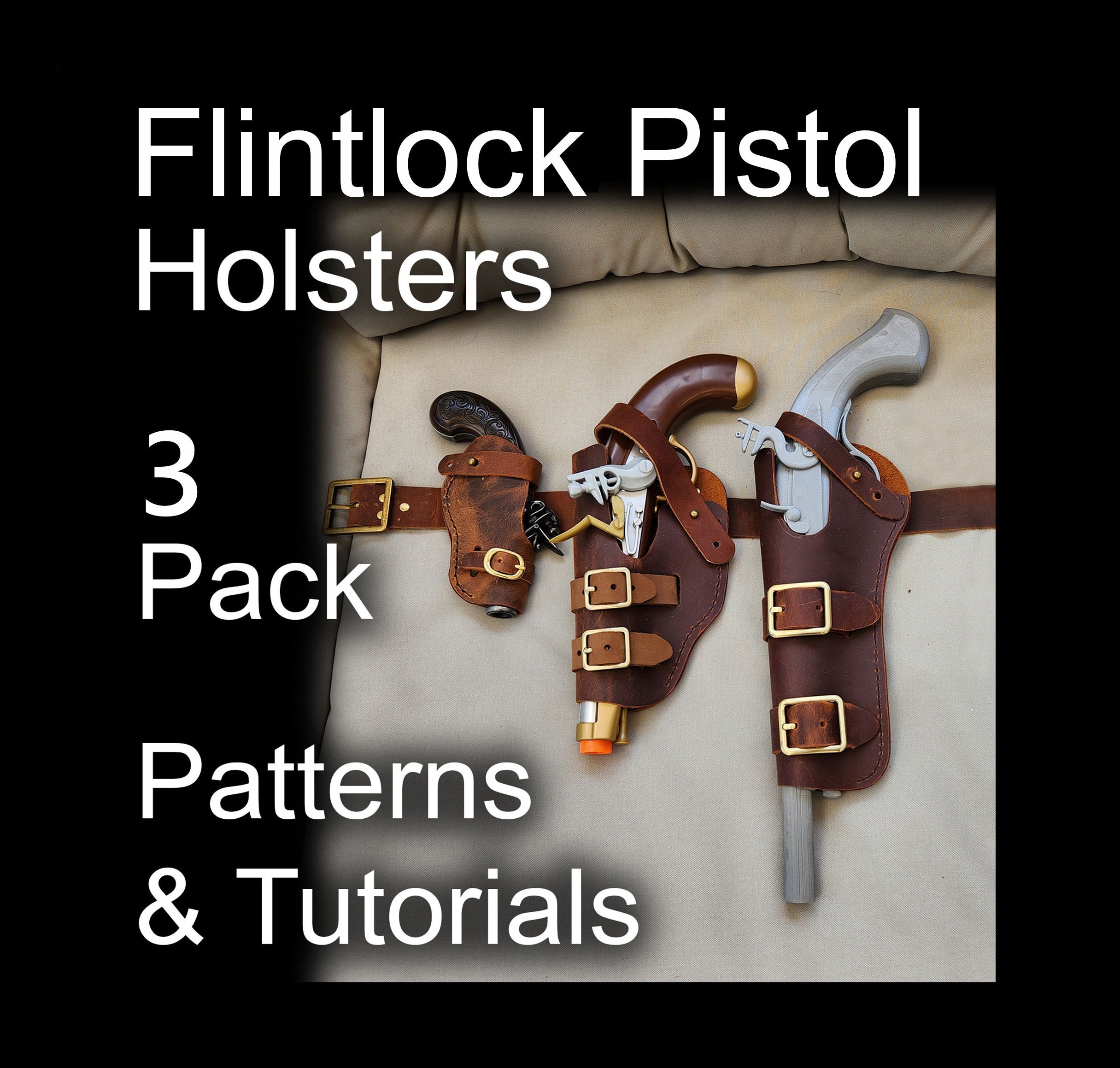 Fondina in pelle Pepperbox per LARP, moschettiere pirata, costume rinascimentale, fiera, cosplay, accessorio per cintura Steampunk - Italia