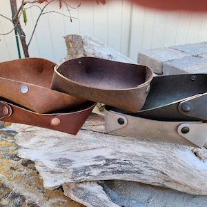 Leather Valet Tray - Handmade Dice Tray - Leather Catch All - Gift for Him - Gift for Her - Christmas Gift