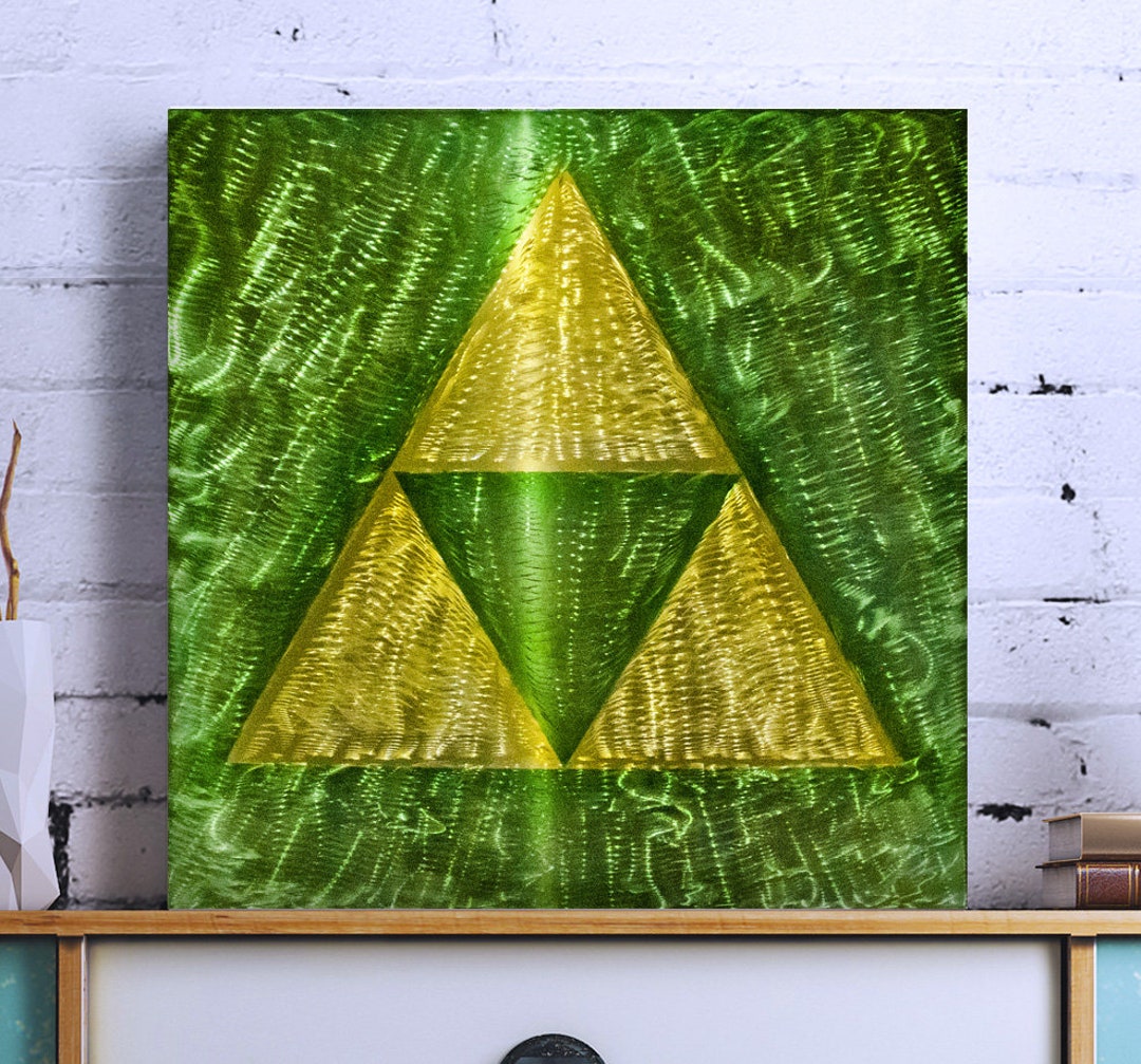 Zelda Metal Wall Art Triforce Aluminum Abstract Metal Etsy