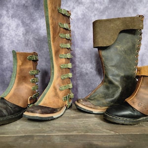 Leather Spats or Gaiters - Short and Tall Spats - 2 Versions and Custom ...