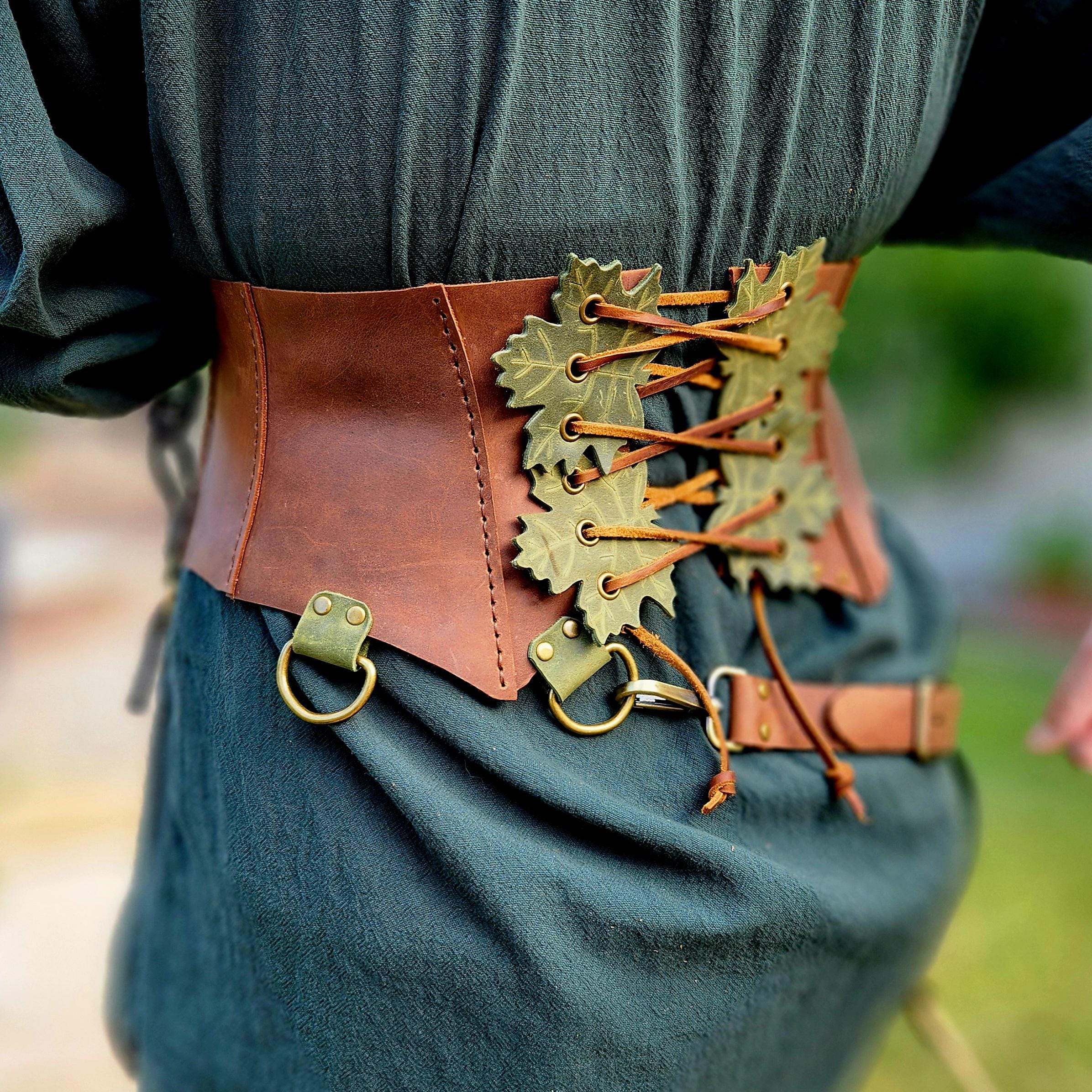 1216 Renaissance Elf Leaf Belt Woodland Fairy Waistband, Medieval Faux il_fullxfull.6292778952_8rcr.jpg main image 2