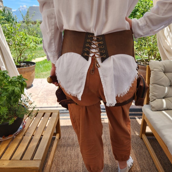 Fondina Per Pistola Pirata In Pelle PU – Doppia – Per Cosplay, Halloween, Feste A Tema – Stile Medievale Steampunk - 2