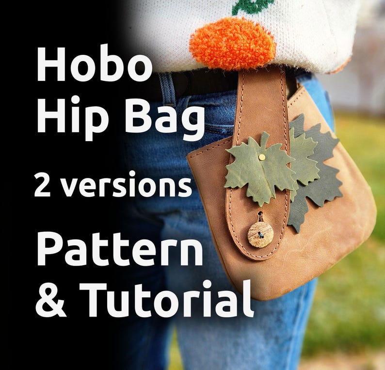 Hobo Hip Bag Pattern - DIY Leather Fairy Bag Pattern - PDF Download ...