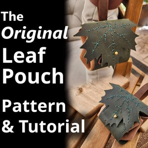 Original Maple Leaf Kordel Gürtelbeutel Anleitung, Elfenblatt Beutel, DIY Feen Gürteltasche für Comiccon, Kostüme, Cosplay