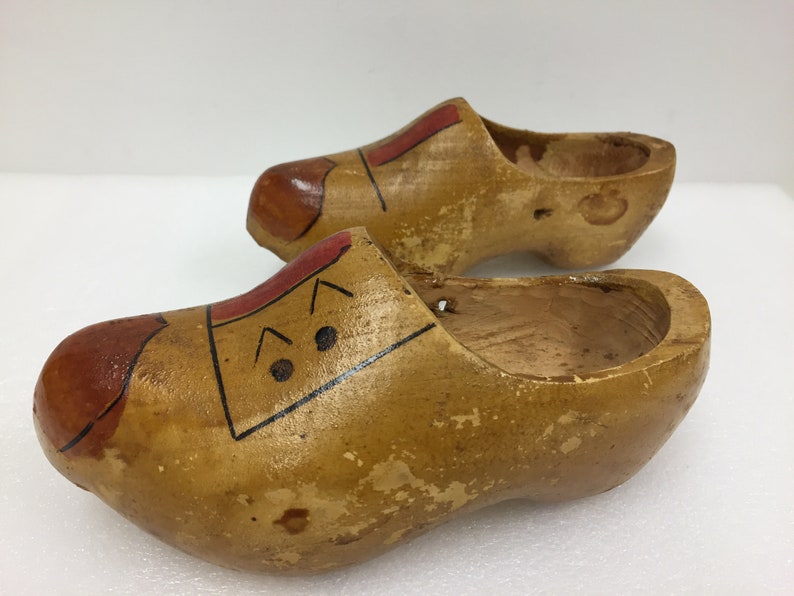 Vintage Wooden Shoes 8 Collectible Holland Decorative Souvenir Home Decor Wood Clog