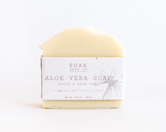 Jabón de aloe vera, jabón suave, jabón para bebés, jabón para el eccema, jabón natural, jabón hecho a mano, jabón vegano, jabón humectante, jabón hidratante, sin perfume