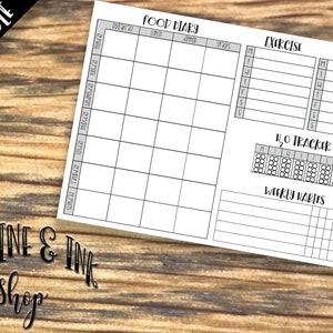 B6 Health & Fitness Tracker Insert PRINTABLE