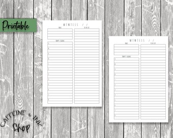A5 Hourly Daily Undated PRINTABLE Planner Insert, Daily Planner, Daily Insert, Hourly Planner, Undated, Digital Download, Planner