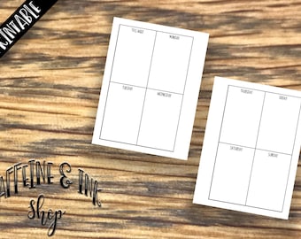 MICRO Happy Planner Boxed Weekly DRUCKBARE EINLAGE