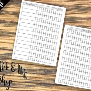 B6 Rings Monthly Habit Tracker PRINTABLE Insert
