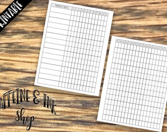 B6 Rings Monthly Habit Tracker PRINTABLE Insert