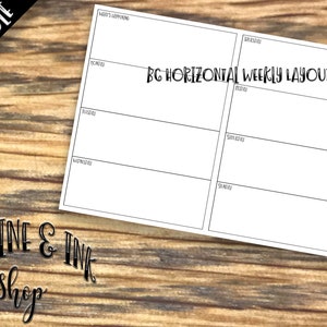 B6 Horizontal Weekly PRINTABLE Insert