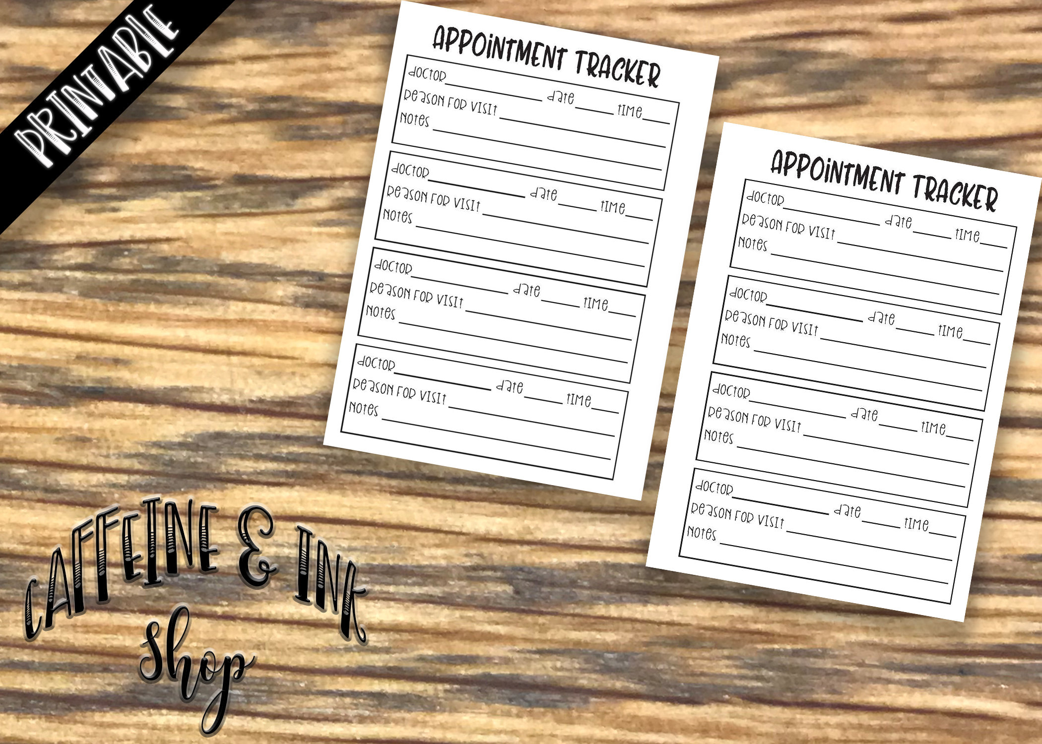 A6 Rings Appointment Tracker PRINTABLE Insert - Etsy