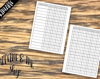 A6 Rings Monthly Habit Tracker PRINTABLE Insert