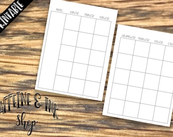 B6 Rings Monthly Habit Tracker PRINTABLE Insert - Etsy