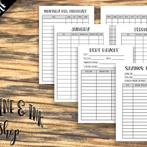 A5 Financial Planner PRINTABLE INSERT, Budgeting Planner, Budget, Digital Download, Family Planning, Household Planner, Debt Planner