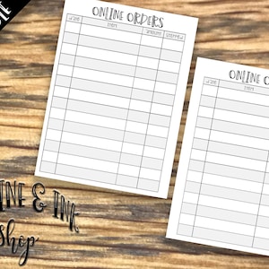 B6 Rings Online Order Tracker PRINTABLE Insert
