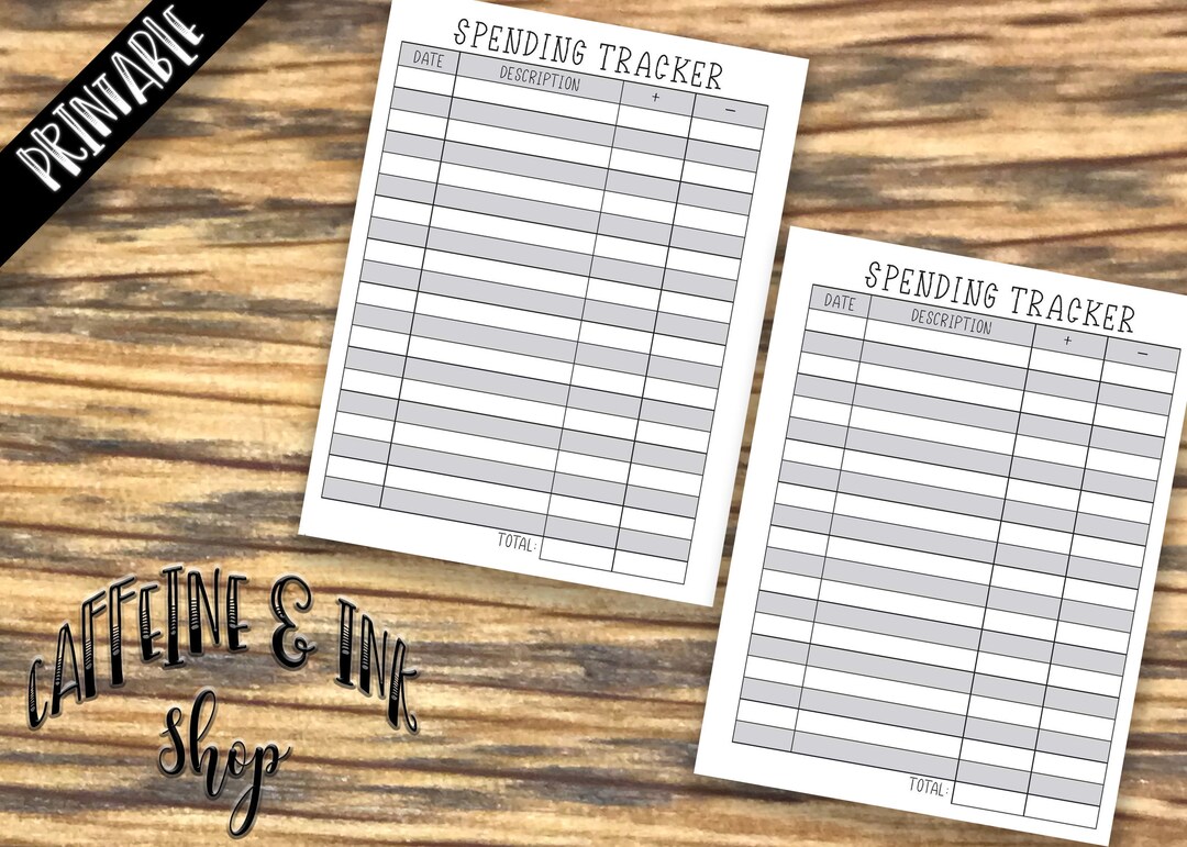 B6 Rings Spending Tracker PRINTABLE Insert - Etsy