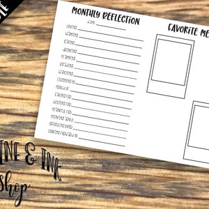 B6 TN Memory Keeping PRINTABLE Insert