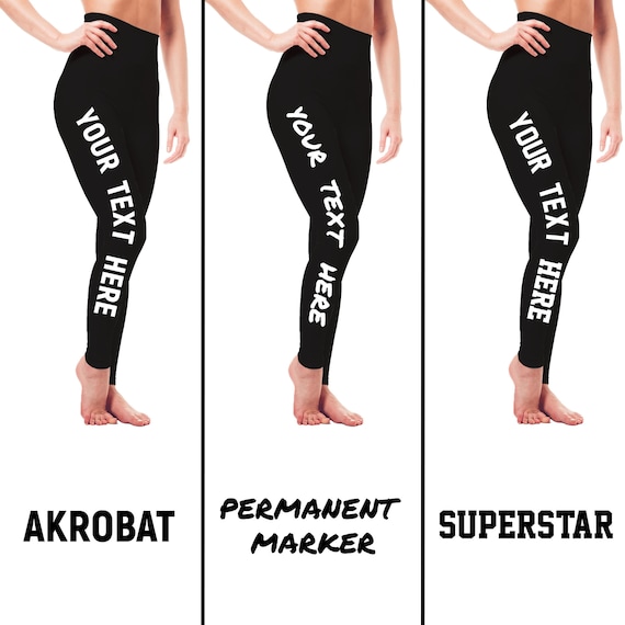 Custom Black Tights Customized Cotton & Spandex Leggings